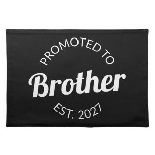 Promoted To Brother Est 2027 Big Brother I Cloth Placemat