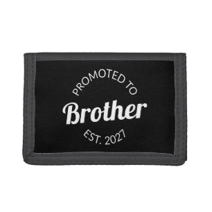 Promoted To Brother Est 2027 Big Brother I Tri-fold Wallet