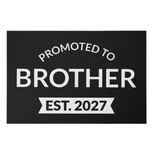 Promoted To Brother Est 2027 Big Brother II Faux Canvas Print
