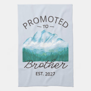 Promoted To Brother Est 2027 Big Brother VI Kitchen Towel