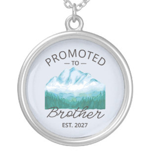 Promoted To Brother Est 2027 Big Brother VI Silver Plated Necklace