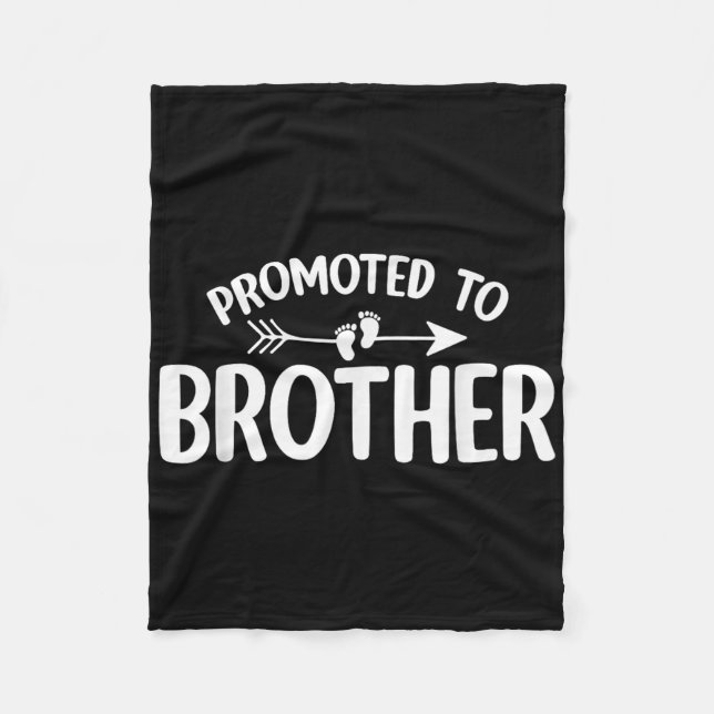 Promoted To Brother Funny Pregnancy Announcement B Fleece Blanket (Front)