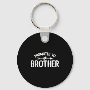 Promoted To Brother Funny Pregnancy Announcement B Keychain