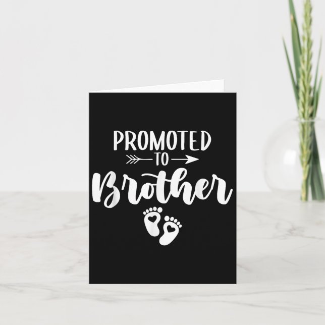 Promoted To Brother Funny Women Pregnancy Soon To  Card (Front)