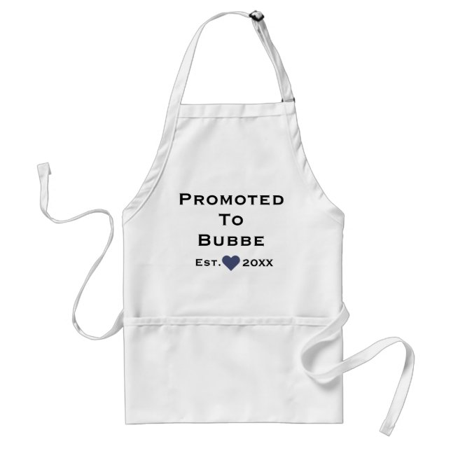 Promoted To Bubbe Adult Apron (Front)