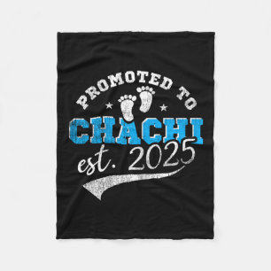 Promoted To Chachi 2025 New Indian Aunt Vintage  Fleece Blanket