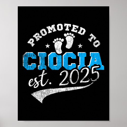 Promoted To Ciocia 2025 New Lish Aunt Vintage  Poster