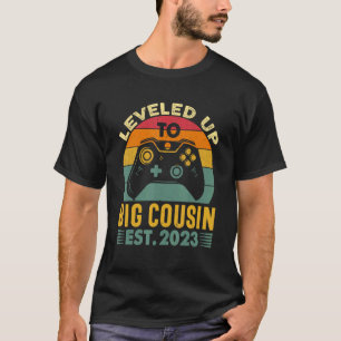 Promoted To Cousin 2023 Vintage Retro Leveled To B T-Shirt
