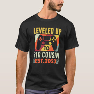 Promoted To Cousin Vintage Leveling Up Big Cousin T-Shirt