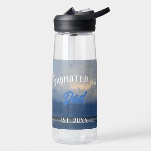 Promoted to Dad Coastal Thunderstorm Water Bottle