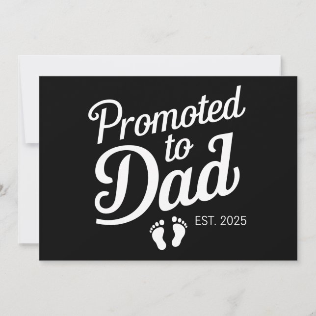 Promoted To Dad EST 2025 Funny Soon To Be Dad Announcement (Front)