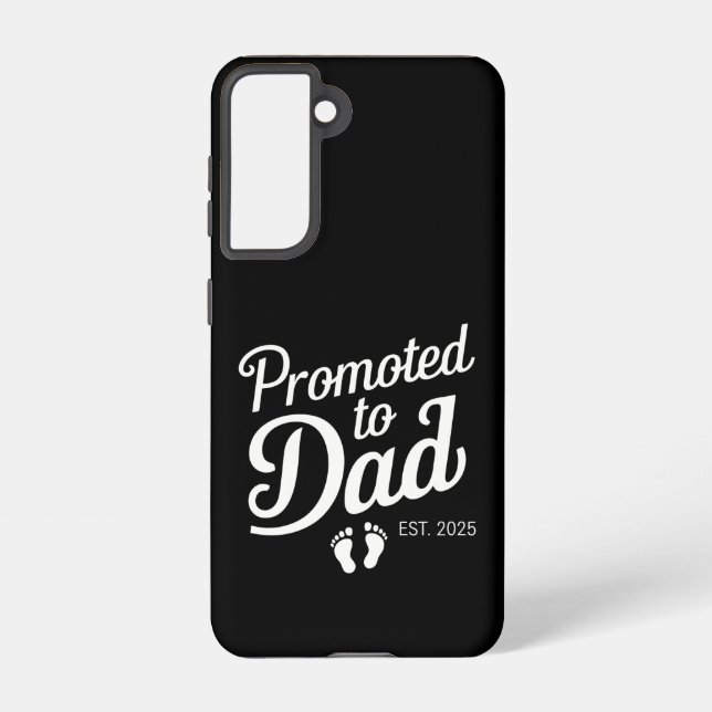 Promoted To Dad EST 2025 Funny Soon To Be Dad Samsung Galaxy Case (Back)