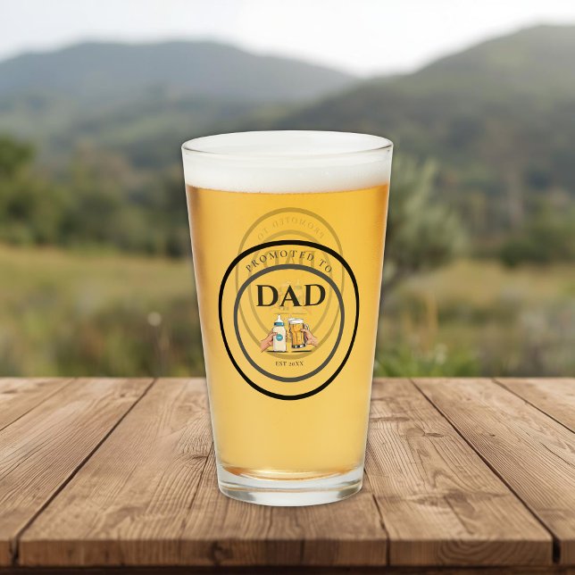 Promoted to Dad Est 2026 Beer Glass Gift (Creator Uploaded)