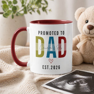 Promoted to Dad Personalized First Father’s Day Mug