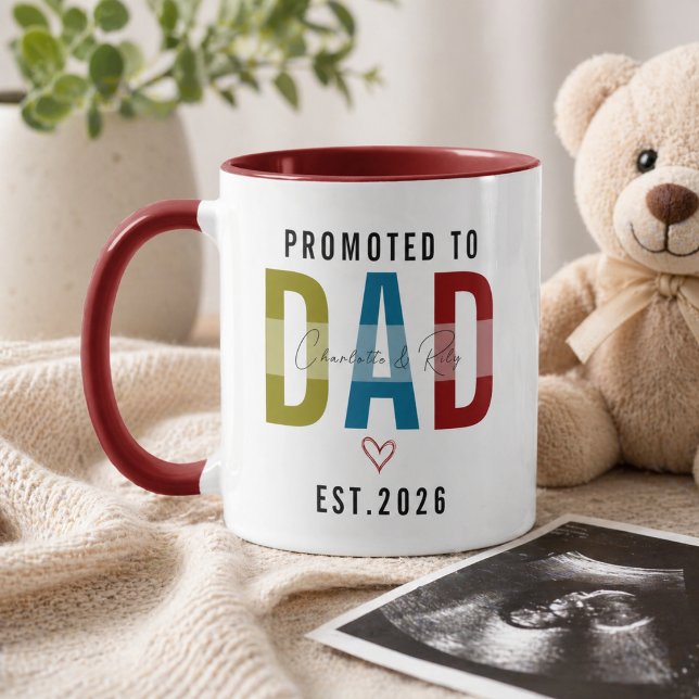 Promoted to Dad | Personalized First Father’s Day Mug (Promoted to Dad | Personalized First Father’s Day Mug)