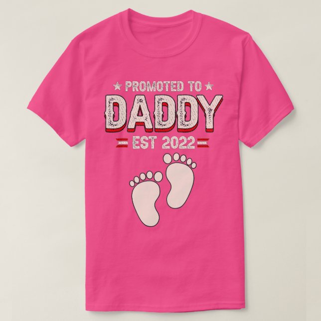 Promoted To Daddy 2022 First Time Fathers Day New  T-Shirt (Design Front)