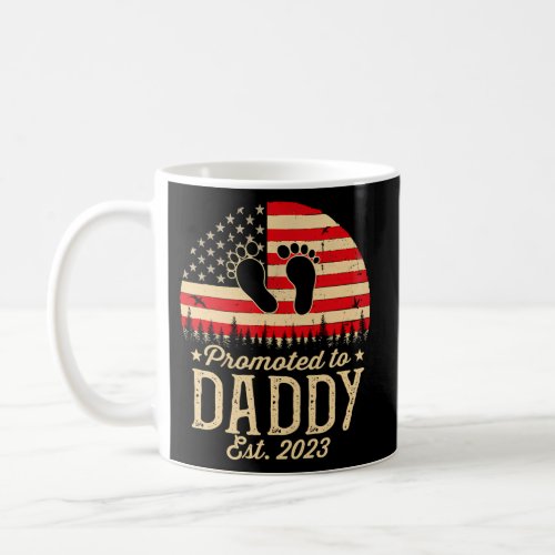 Promoted To Daddy 2023 First Time Fathers New Dad Coffee Mug