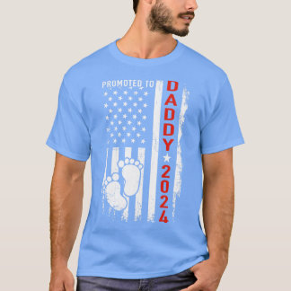 Promoted to daddy 2024 us american pregnancy anno T-Shirt