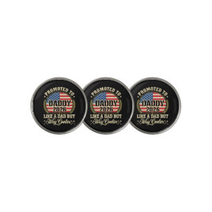 Promoted to Daddy 2026 Funny American Flag Golf Ball Marker