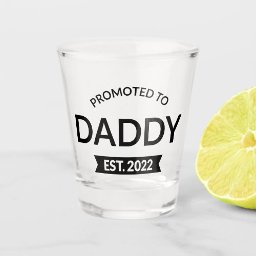 Promoted To Daddy Est 2022 II Shot Glass