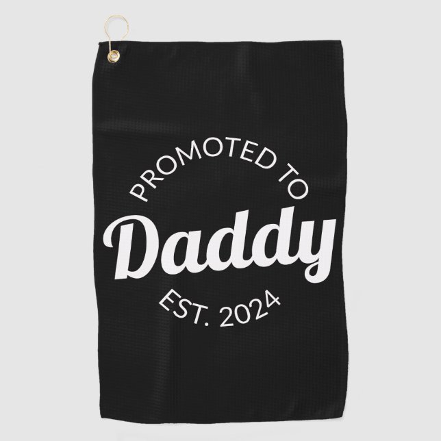Promoted To Daddy Est. 2024 I Golf Towel (Front)