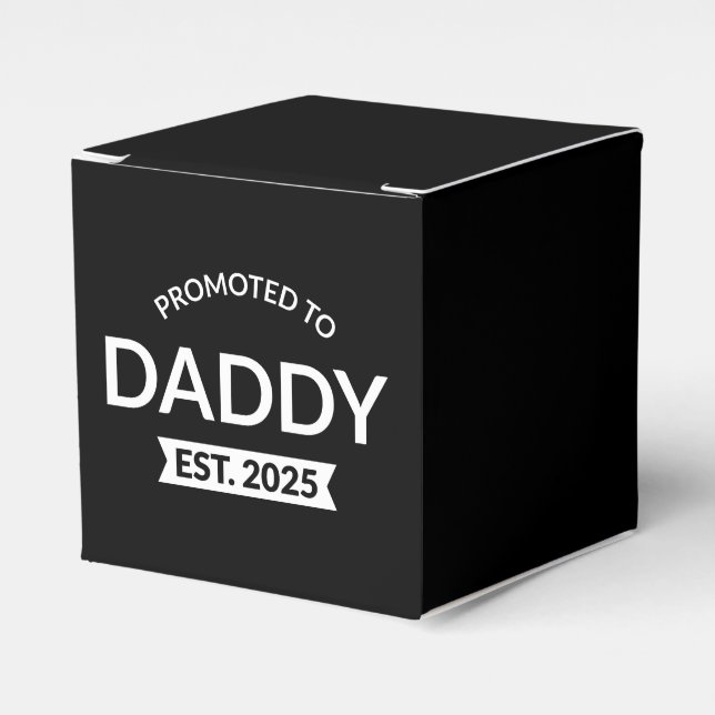 Promoted To Daddy Est. 2025 II Favor Boxes (Front Side)