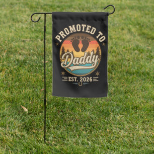 Promoted to Daddy Est 2026 Garden Flag