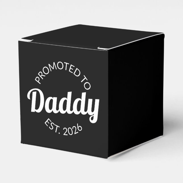 Promoted To Daddy Est. 2026 I Favor Boxes (Front Side)
