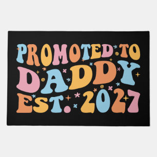 Promoted To Daddy Est 2027 New Dad Announcement Doormat
