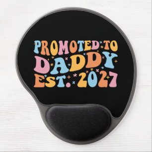 Promoted To Daddy Est 2027 New Dad Announcement Gel Mouse Pad