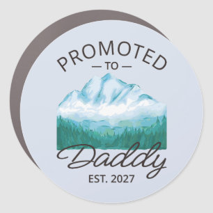 Promoted To Daddy Est 2027 New Dad Announcement VI Car Magnet