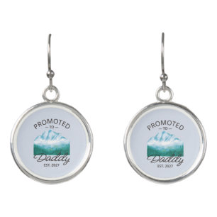 Promoted To Daddy Est 2027 New Dad Announcement VI Earrings