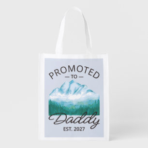 Promoted To Daddy Est 2027 New Dad Announcement VI Grocery Bag