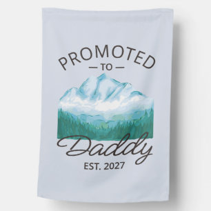 Promoted To Daddy Est 2027 New Dad Announcement VI House Flag