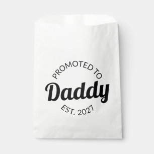 Promoted To Daddy Est 2027 New Dad Baby Shower I Favor Bag