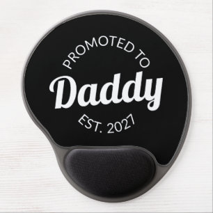 Promoted To Daddy Est 2027 New Dad Baby Shower I Gel Mouse Pad