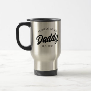 Promoted to Daddy New Dad Gift Fathers Day Travel Mug