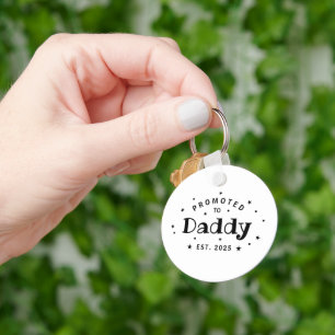 Promoted To Daddy Personalized Father Gift Keychain
