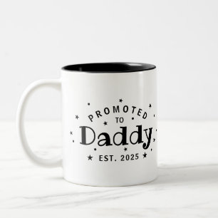 Promoted To Daddy Personalized Father Gift Two-Tone Coffee Mug