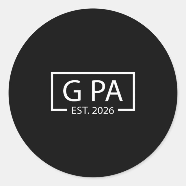 Promoted To G Pa Est 2026 Baby Announcement Cket  Classic Round Sticker (Front)