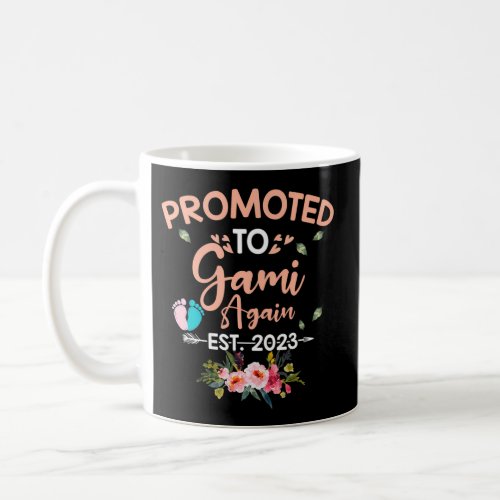 Promoted To Gami Again Est 2023 Pregnancy Announce Coffee Mug
