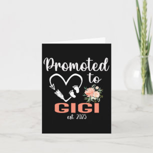 Promoted To Gigi Est 2025 Mothers Day New Gigi  Card