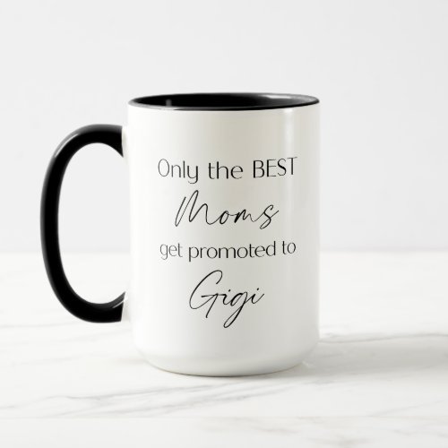 Promoted to Gigi  Grandmother Gift  New Grandma Mug