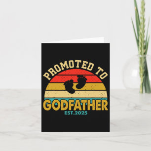Promoted To Godfather 2025 Vintage Shirt New Fathe Card