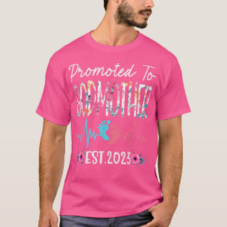 Promoted to Godmother 2023 Mothers Day Christmas F T-Shirt