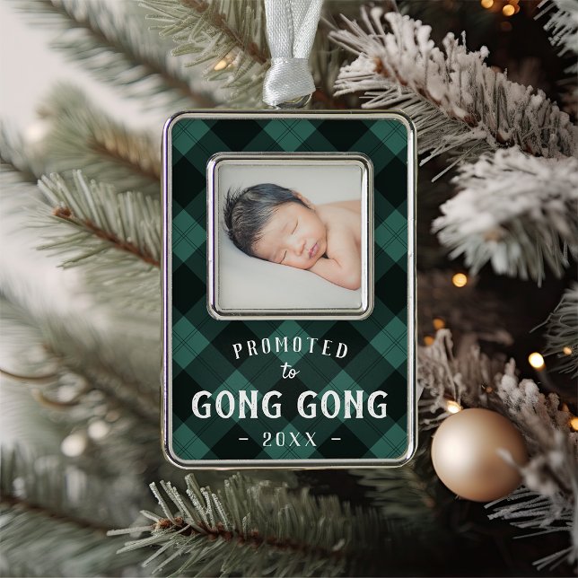 Promoted to Gong Gong | Baby Photo Grandpa Christmas Ornament (Creator Uploaded)