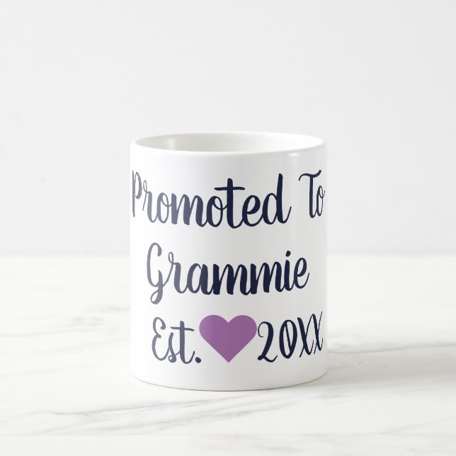 Promoted To Grammie Navy & Purple Mug (Center)