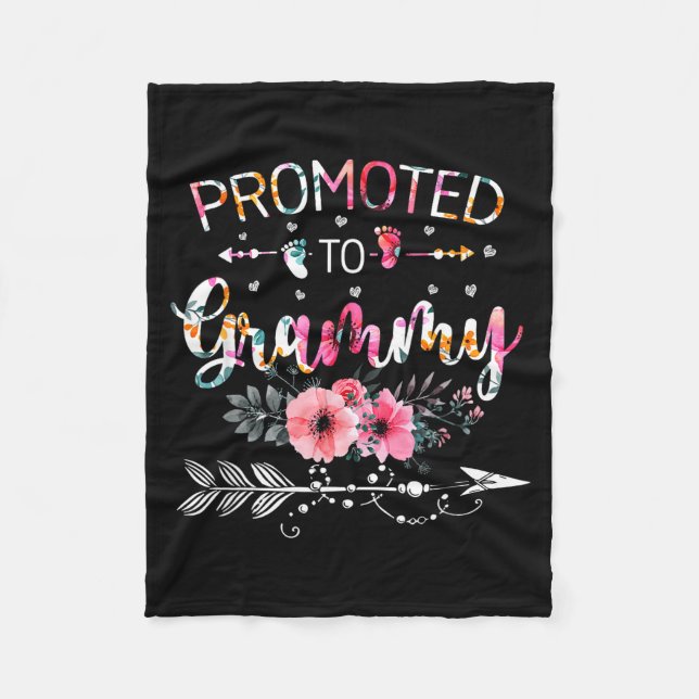 Promoted To Grammy Announcement Funny New Grammy M Fleece Blanket (Front)
