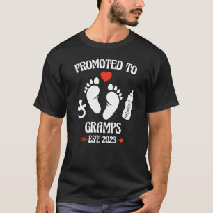 Promoted To Gramps 2023 First Time New Grandpa Pre T-Shirt