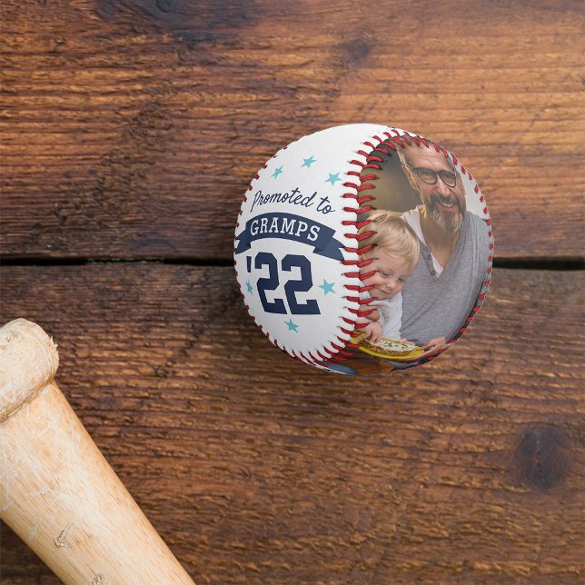 Promoted to Gramps | New Grandfather Photo Baseball (Creator Uploaded)